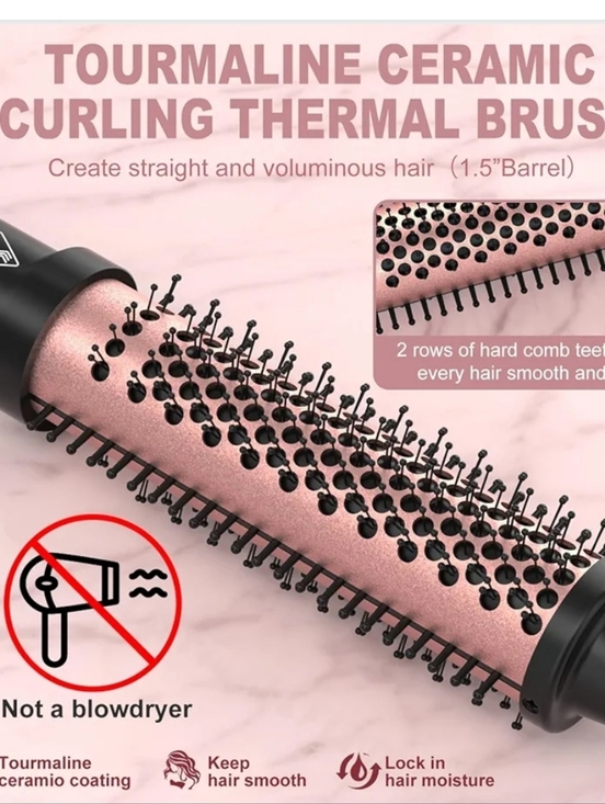 5-in-1 Rose Gold and Black Hair Styler Set main image 5
